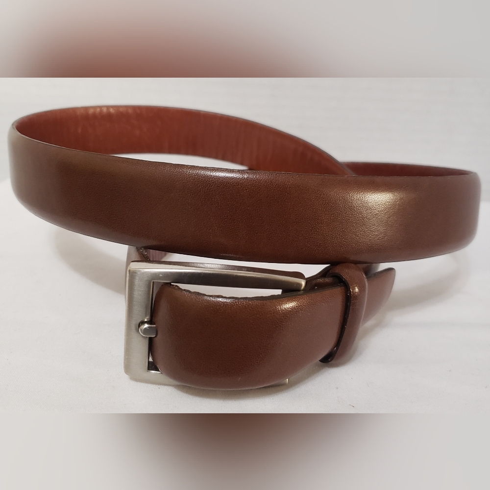 Jos. A. Bank Mens Brown Leather Belt Size 36 Career Office Church Event Wedding